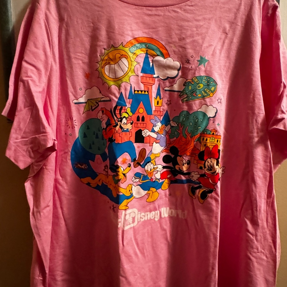 Disney Play in the Park pink T-Shirt 1X large NWT